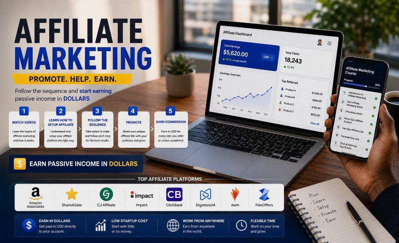 Earn in Dollars with Affiliate Marketing